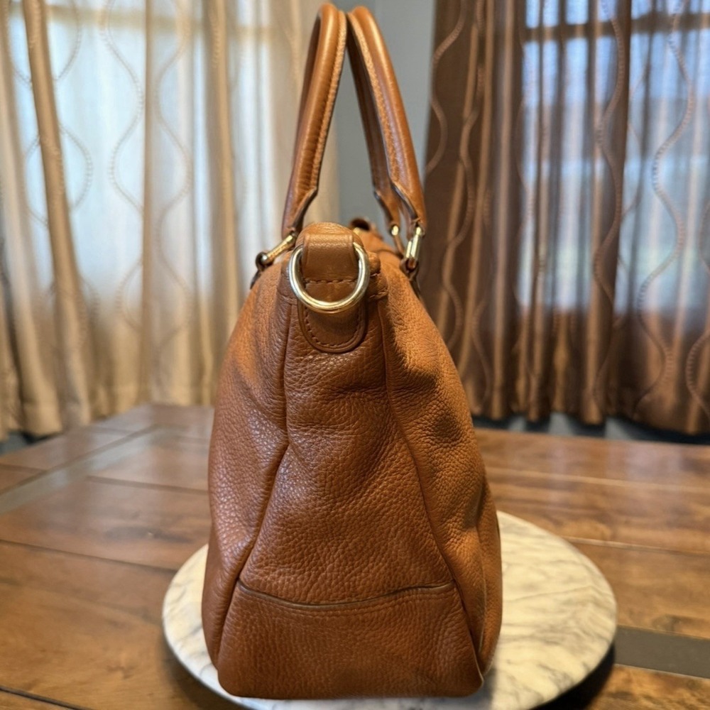 Coach Central Satchel F55662 Saddle Brown Pebbled Leather 14x9x5" Bag $395 MSRP! - Picture 4 of 16